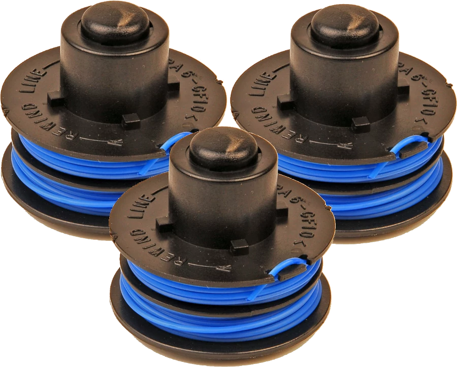 3 x Spool & Line for Power Glide grass trimmers