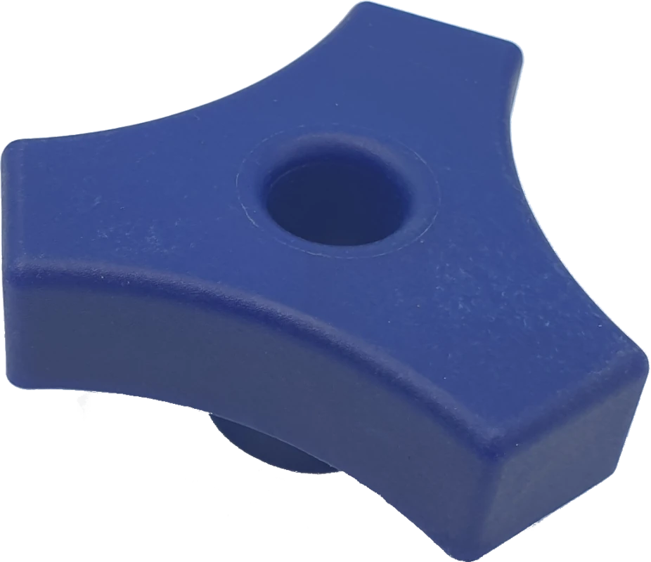 Handle finger nut assembly (Blue) for Sovereign lawnmowers