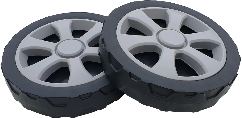 Pair of 250mm Wheels with trim covers Pair of 250mm Wheels with trim covers