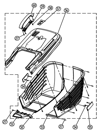 Grass Bag / Box assembly for Florabest lawnmowers